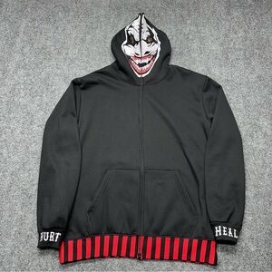 WWE Authentic Bray Wyatt Zip Up Mask Hoodie Jacket Let Me In